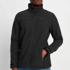 Feizor Mens Shower Resistant Softshell Jacket - Black