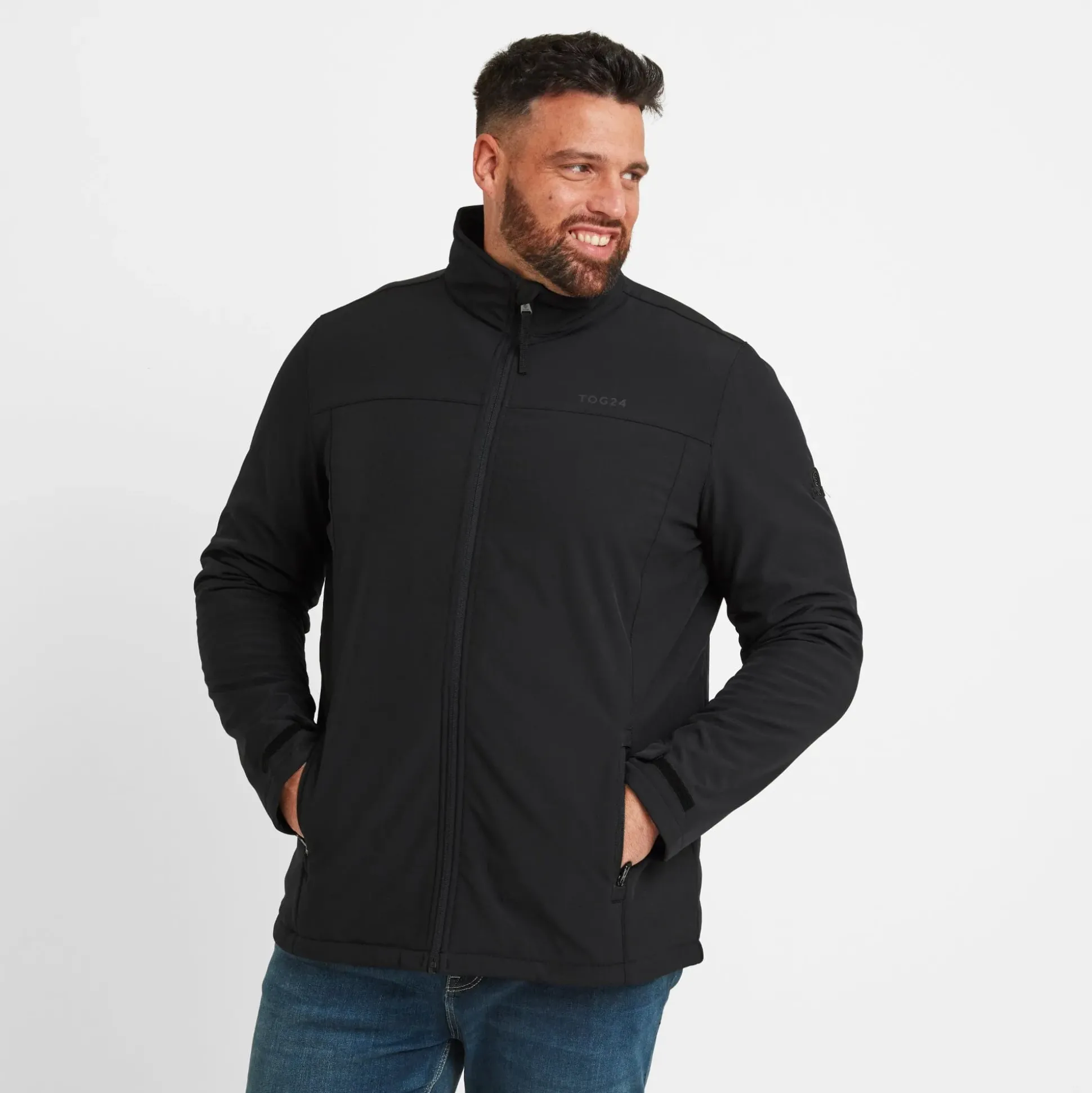 Feizor Mens Shower Resistant Softshell Jacket - Black