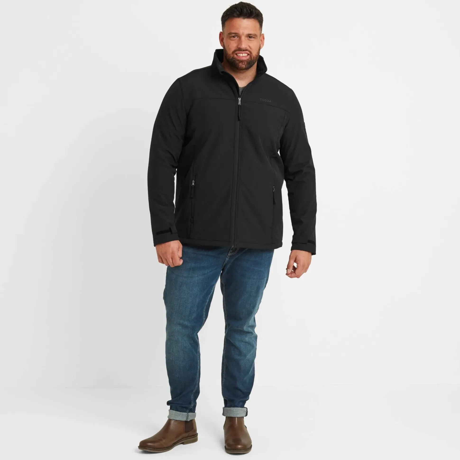 Feizor Mens Shower Resistant Softshell Jacket - Black