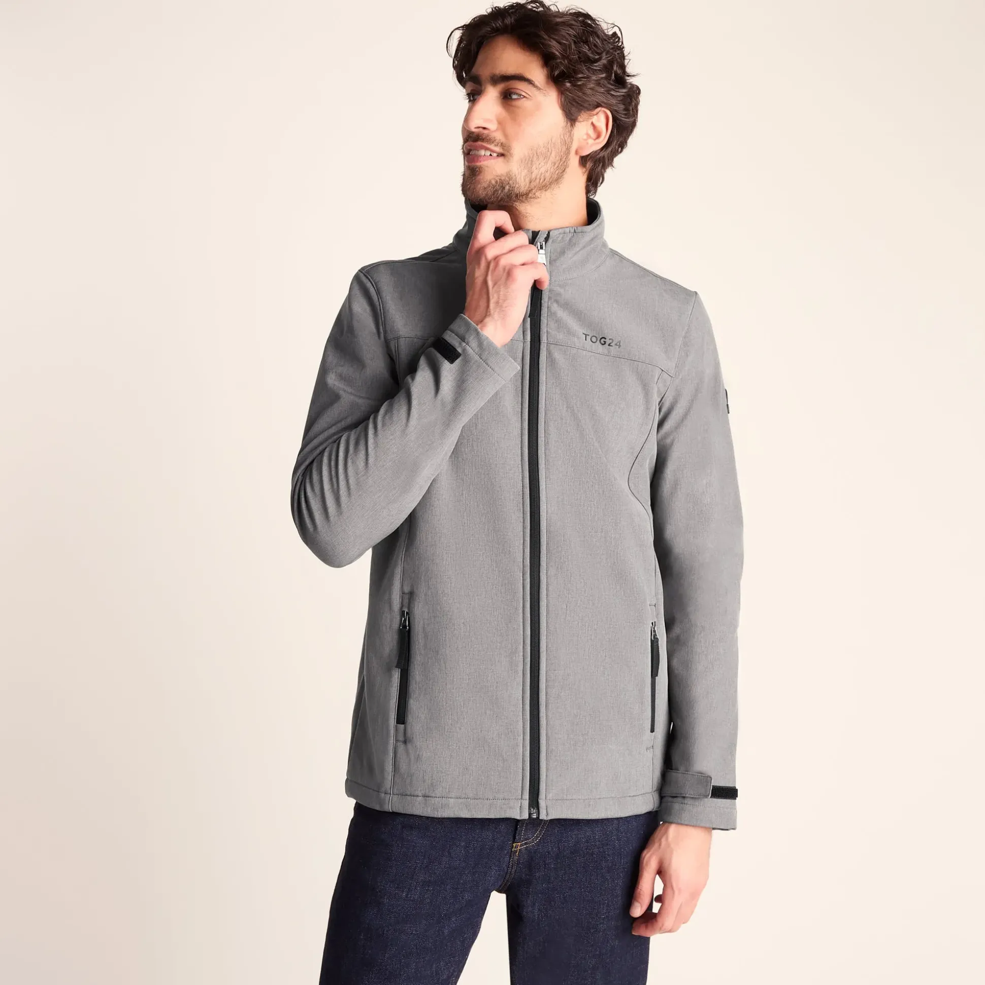 Feizor Mens Shower Resistant Softshell Jacket - Dark Grey Marl