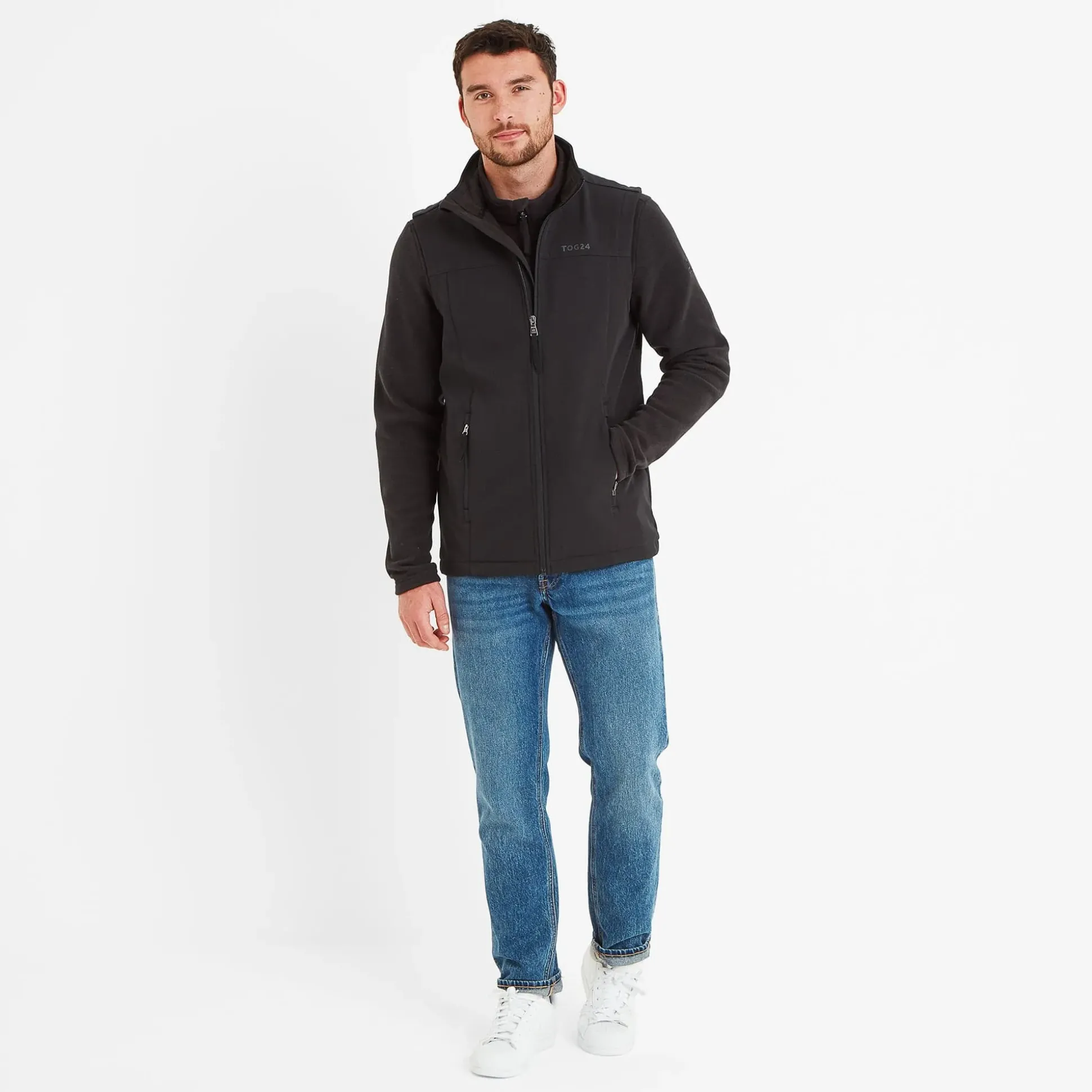 Feizor Mens Shower Resistant Softshell Gilet - Black