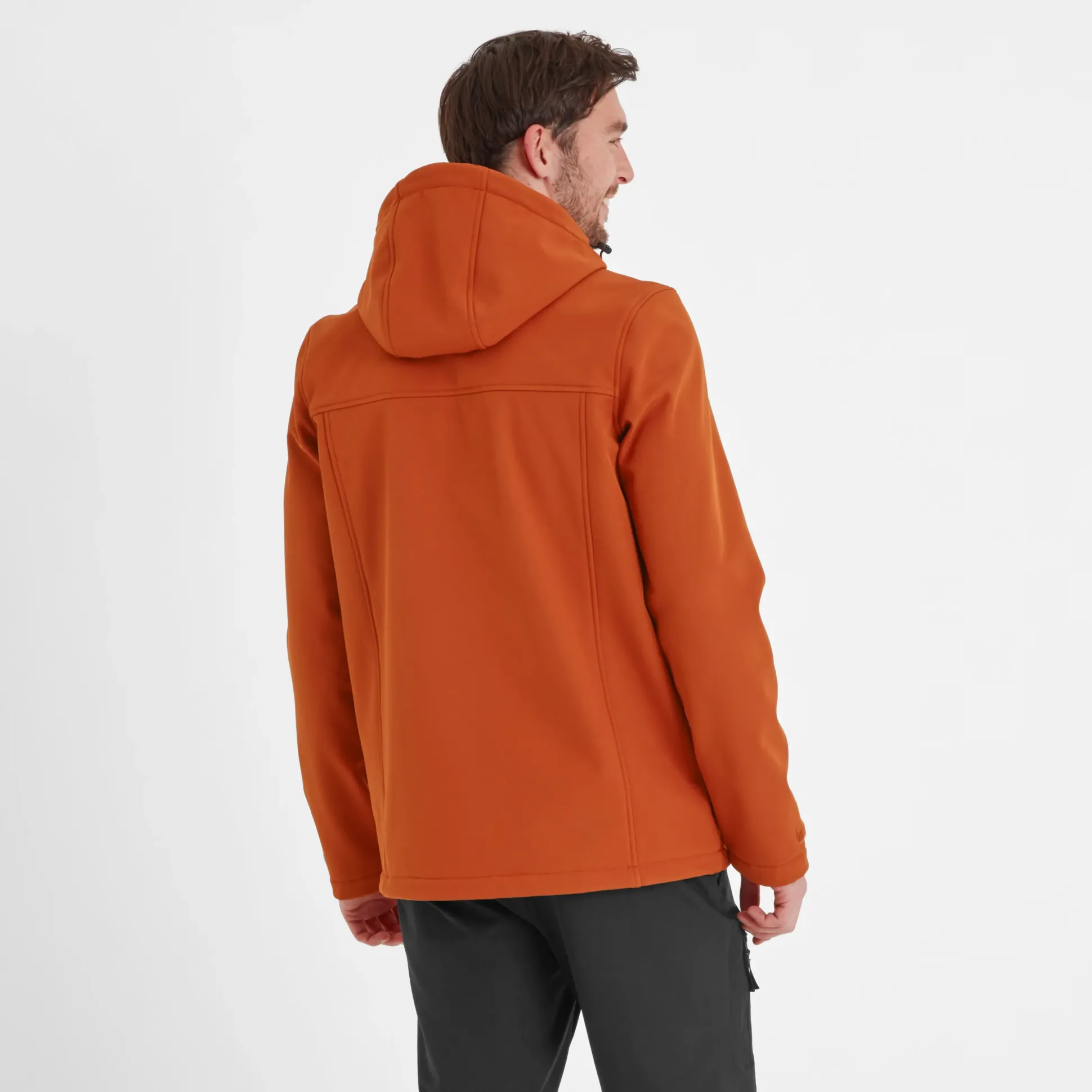 Feizor Mens Shower Resistant Softshell Hooded Jacket - Burnt Orange