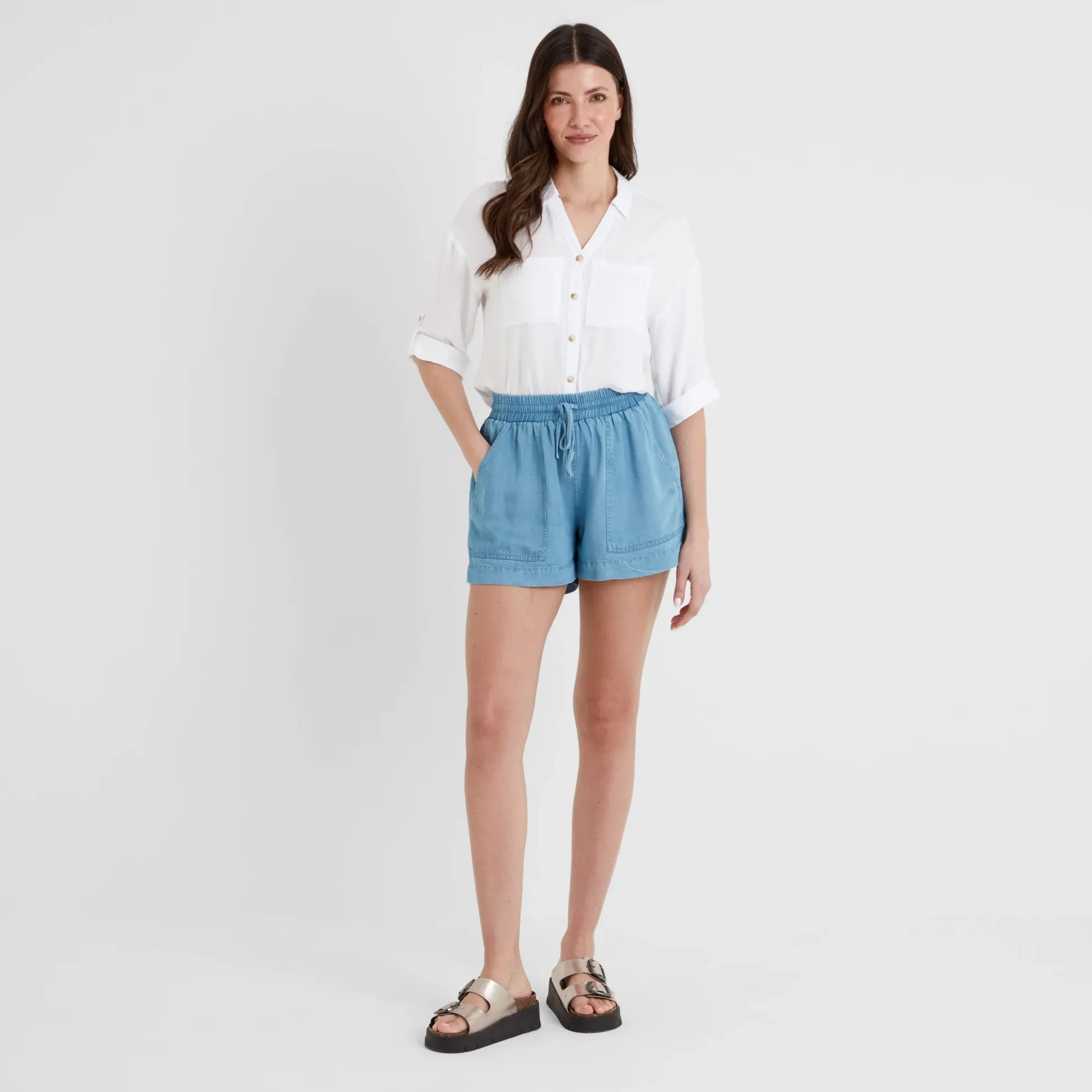 Felicia Womens Shirt Short Sleeve - Optic White