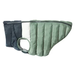Fetch Padded Dog Coat L - Dark Indigo/Vanilla/Light Forest