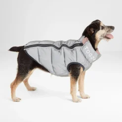 Fetch Padded Dog Coat M - Faded Pink/Ice Grey/Washed Blue