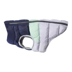 Fetch Padded Dog Coat M - Oxford Blue/Light Mist/Lavender Grey