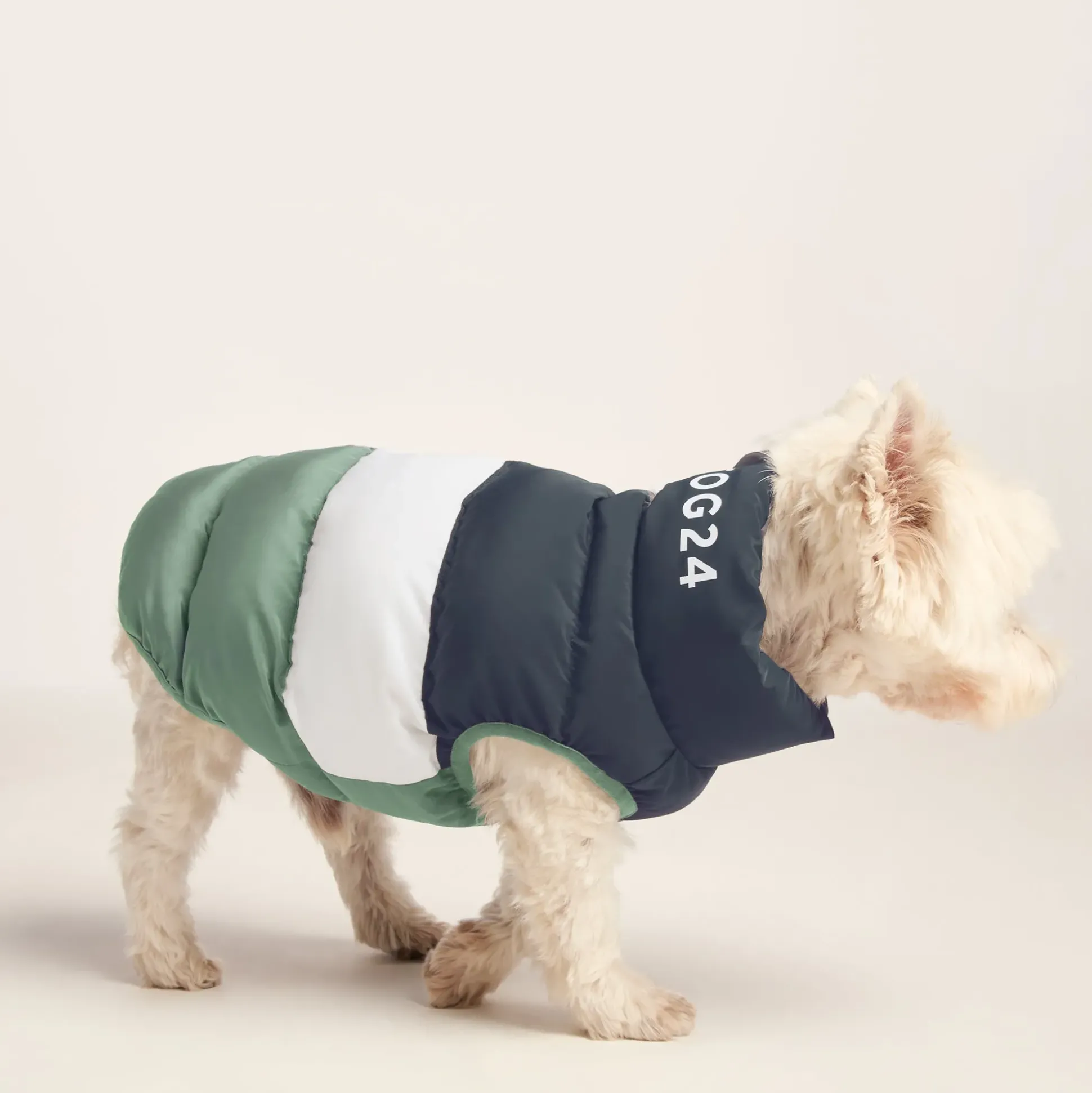 Fetch Padded Dog Coat S - Dark Indigo/Vanilla/Light Forest