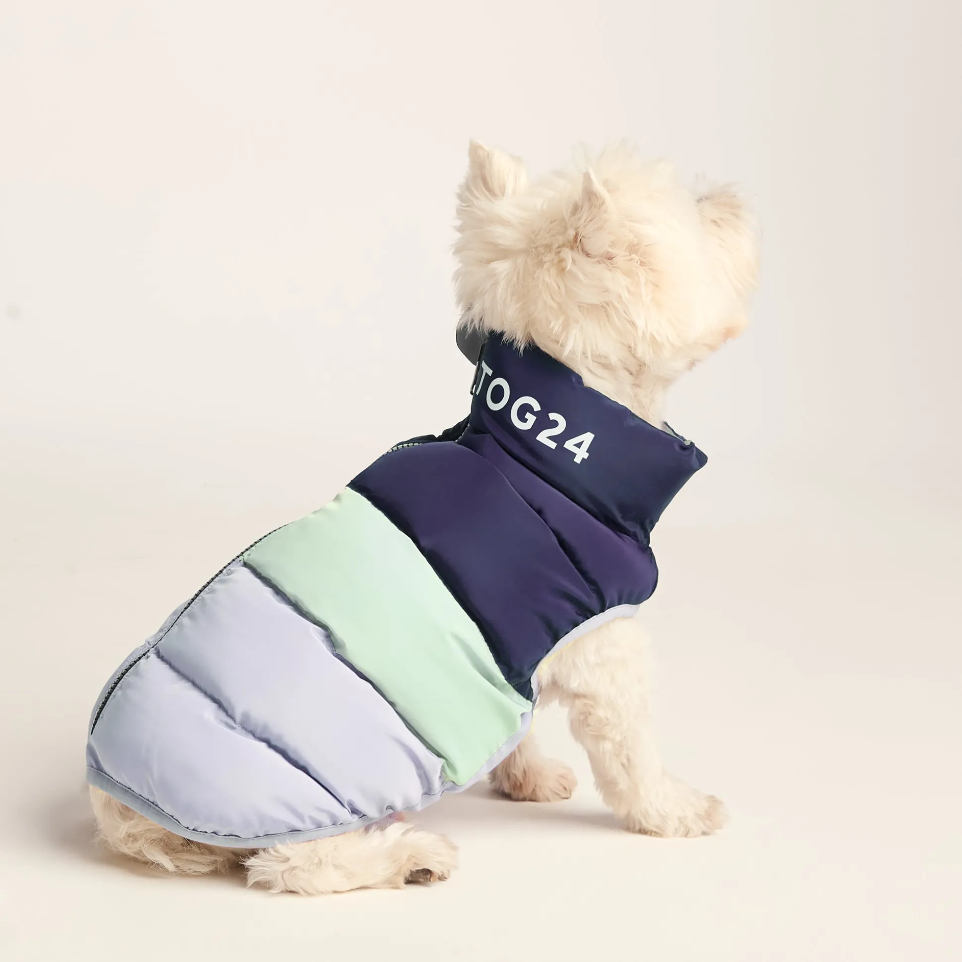 Fetch Padded Dog Coat S - Oxford Blue/Light Mist/Lavender Grey