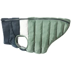 Fetch Padded Dog Coat XL - Dark Indigo/Vanilla/Light Forest