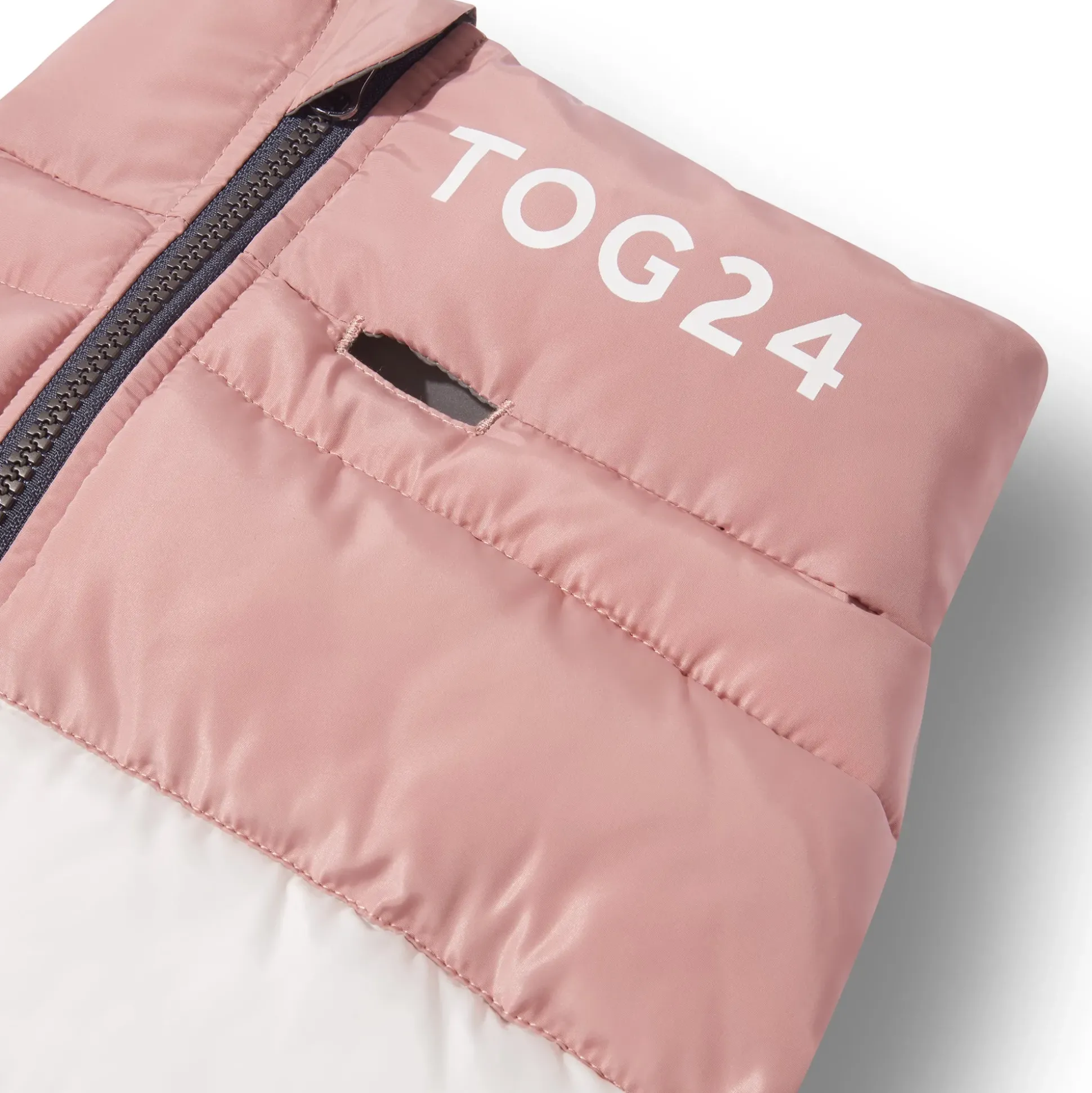 Fetch Padded Dog Coat XL - Faded Pink/Ice Grey/Washed Blue