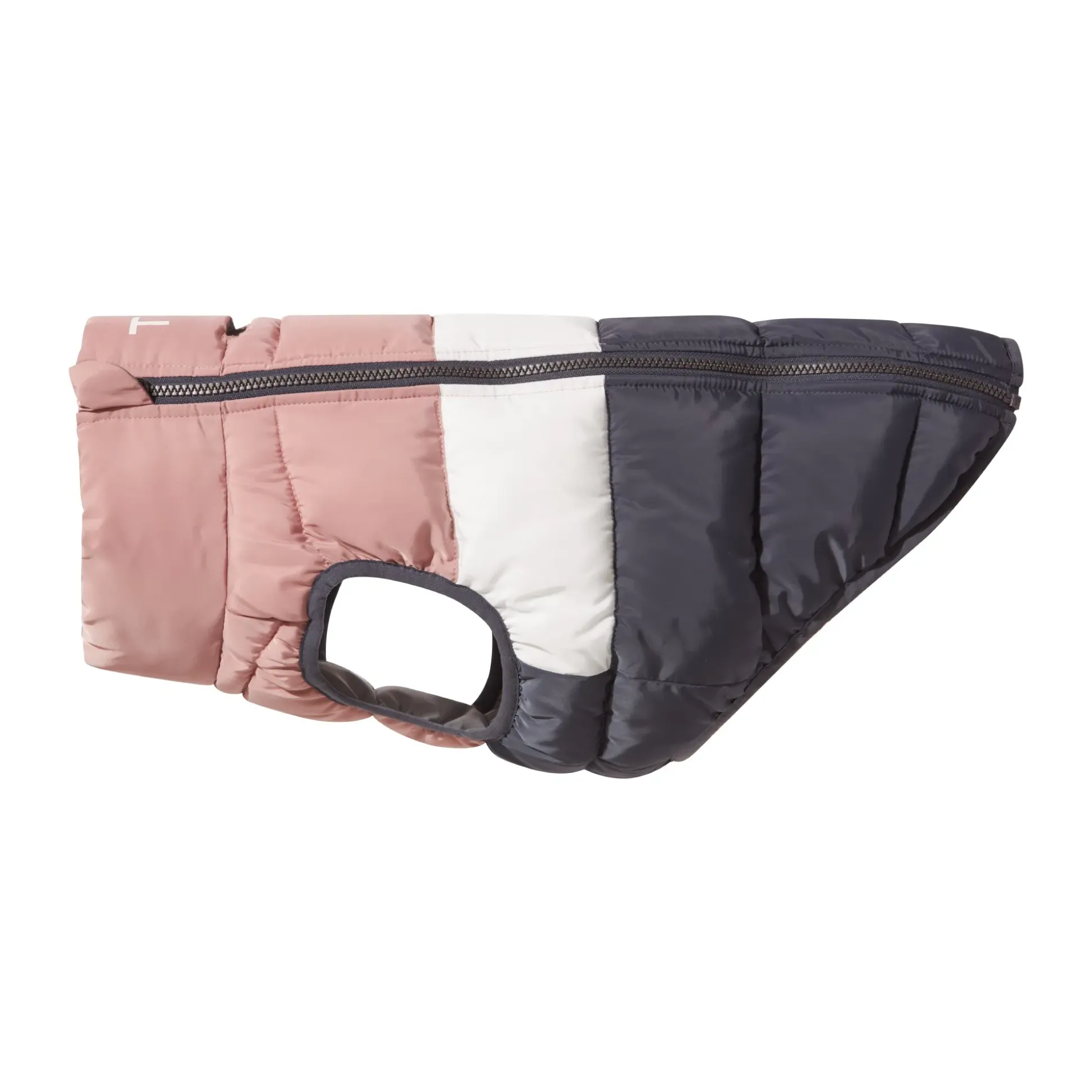 Fetch Padded Dog Coat XL - Faded Pink/Ice Grey/Washed Blue