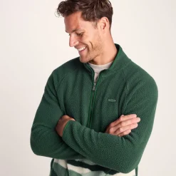 Flaxley Mens Sherpa Fleece - Racing Green Landscape Print