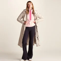 Flossie Womens Sherpa Zip Neck Fleece - Vanilla Nep