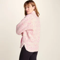 Flossie Womens Sherpa Zip Neck Fleece - Vanilla Nep