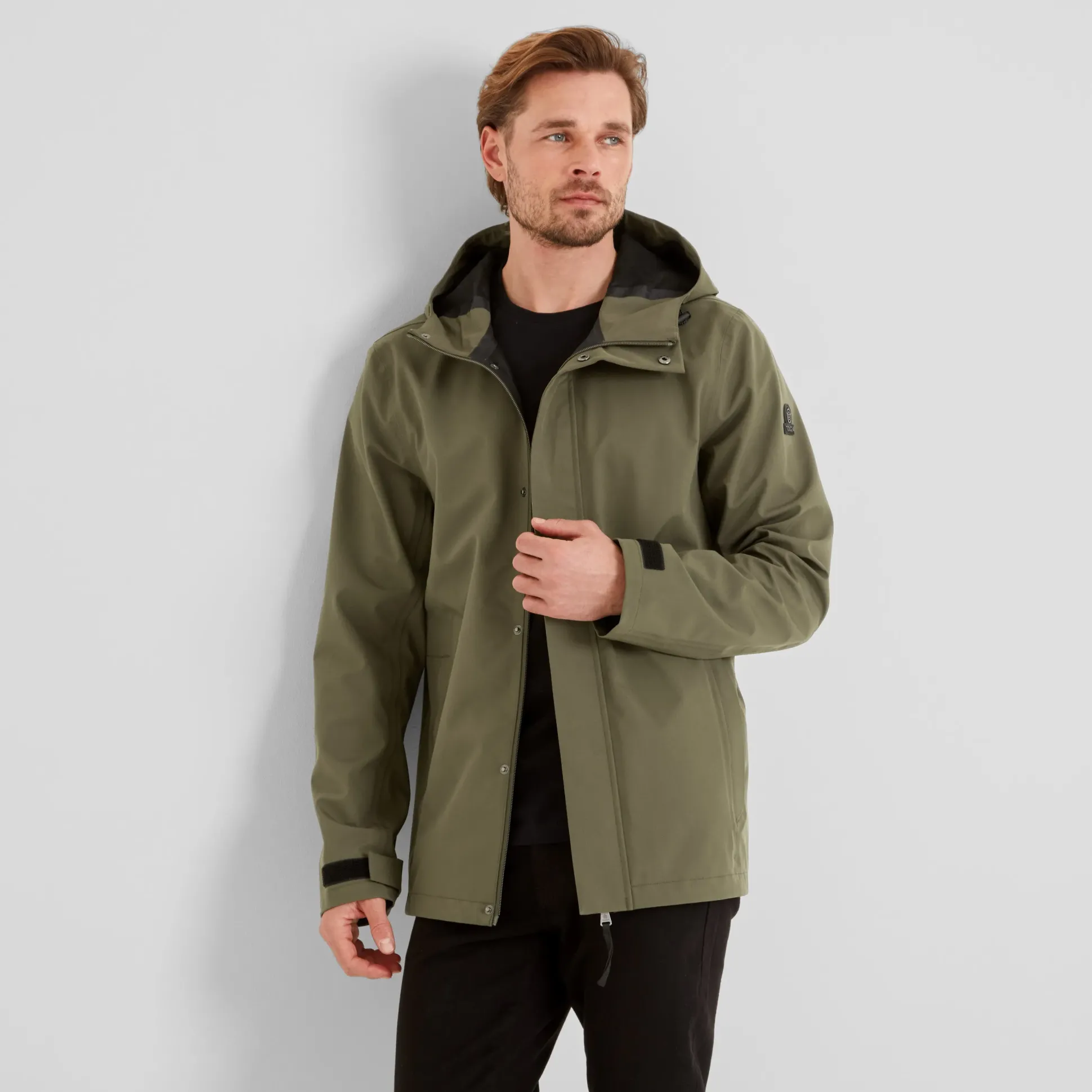 Flynn Mens Waterproof Jacket - Moss Green