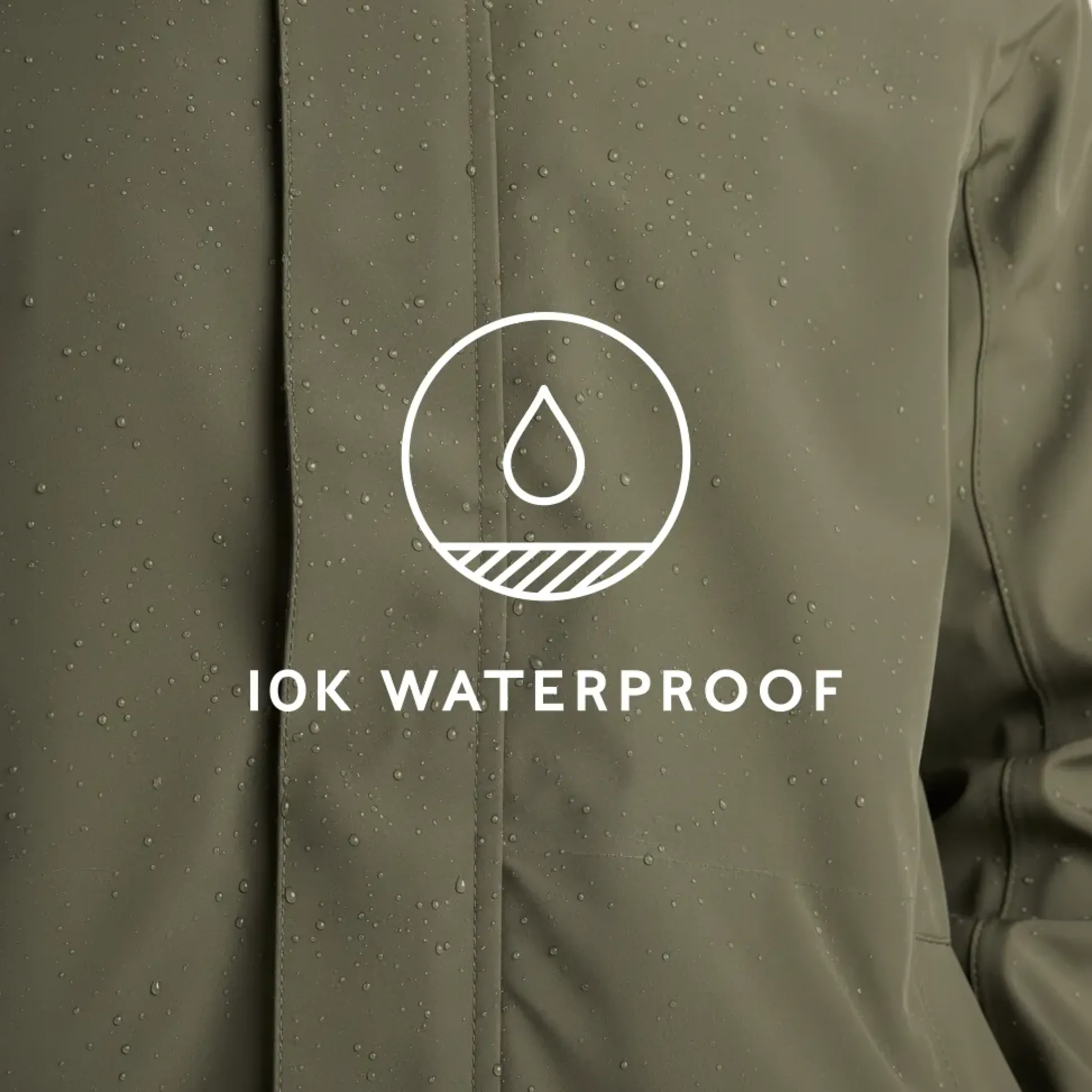 Flynn Mens Waterproof Jacket - Moss Green