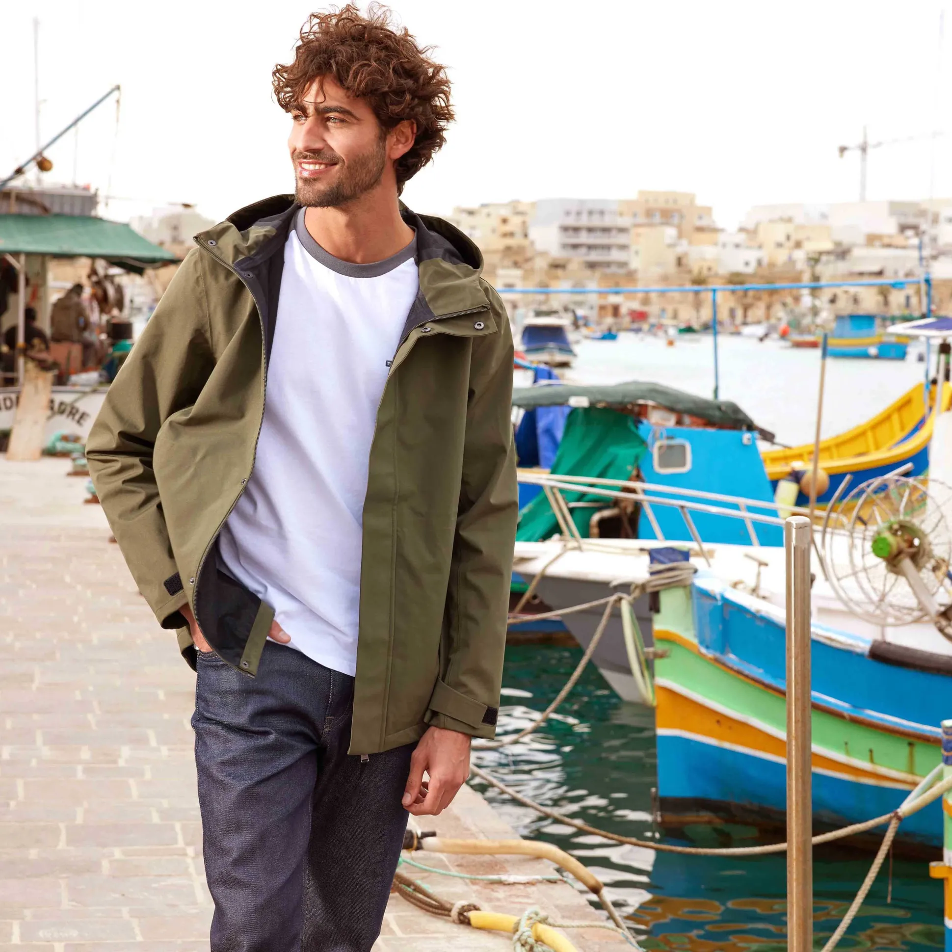 Flynn Mens Waterproof Jacket - Moss Green
