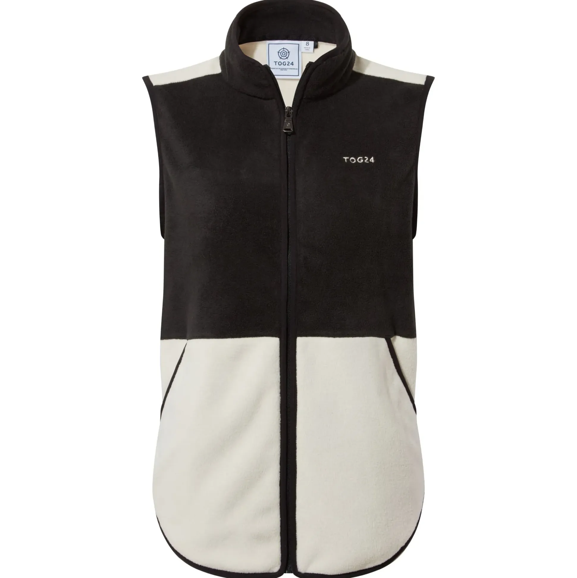 Fordley Womens Microfleece Gilet - Black/Vanilla