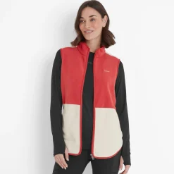 Fordley Womens Microfleece Gilet - Cranberry/Vanilla