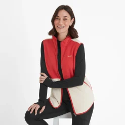 Fordley Womens Microfleece Gilet - Cranberry/Vanilla