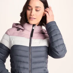 Garriston Womens Lightweight Padded Jacket - Washed Blue/Pink