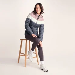 Garriston Womens Lightweight Padded Jacket - Washed Blue/Pink