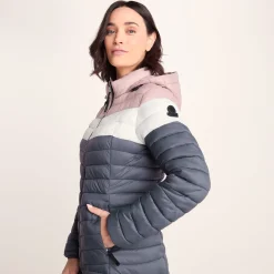 Garriston Womens Lightweight Padded Jacket - Washed Blue/Pink