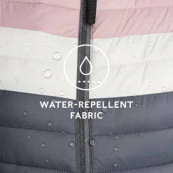 Garriston Womens Lightweight Padded Jacket - Washed Blue/Pink