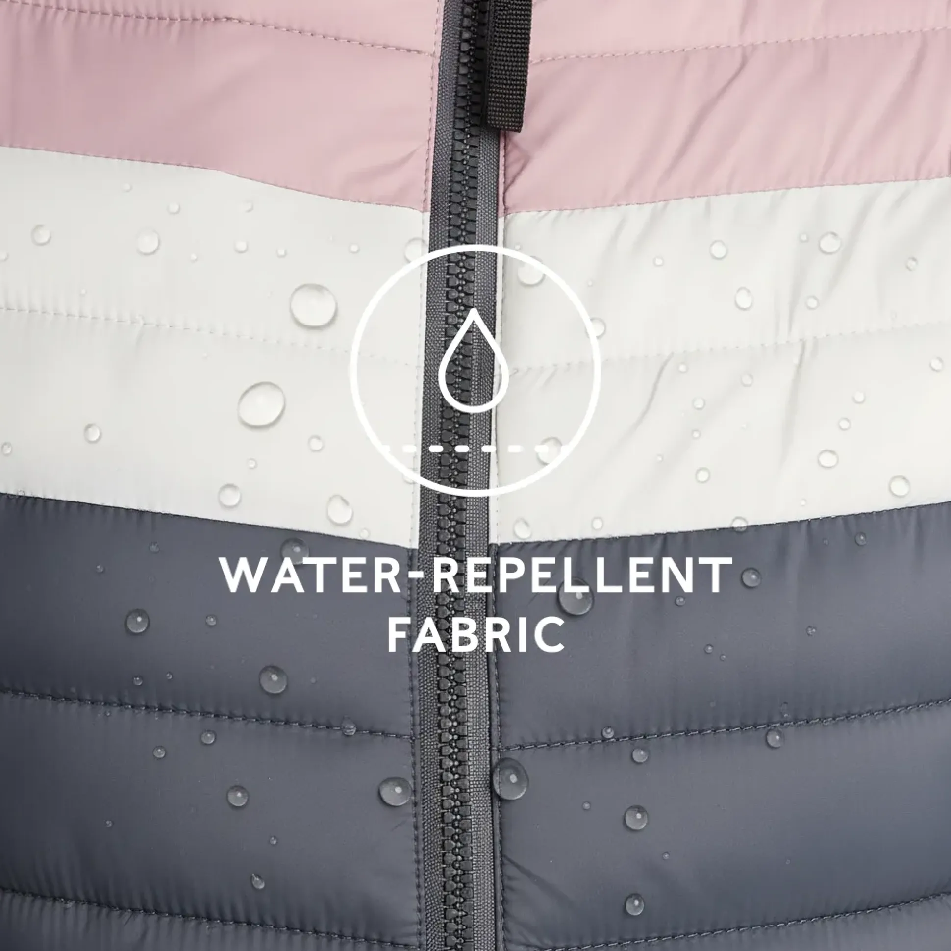 Garriston Womens Lightweight Padded Jacket - Washed Blue/Pink