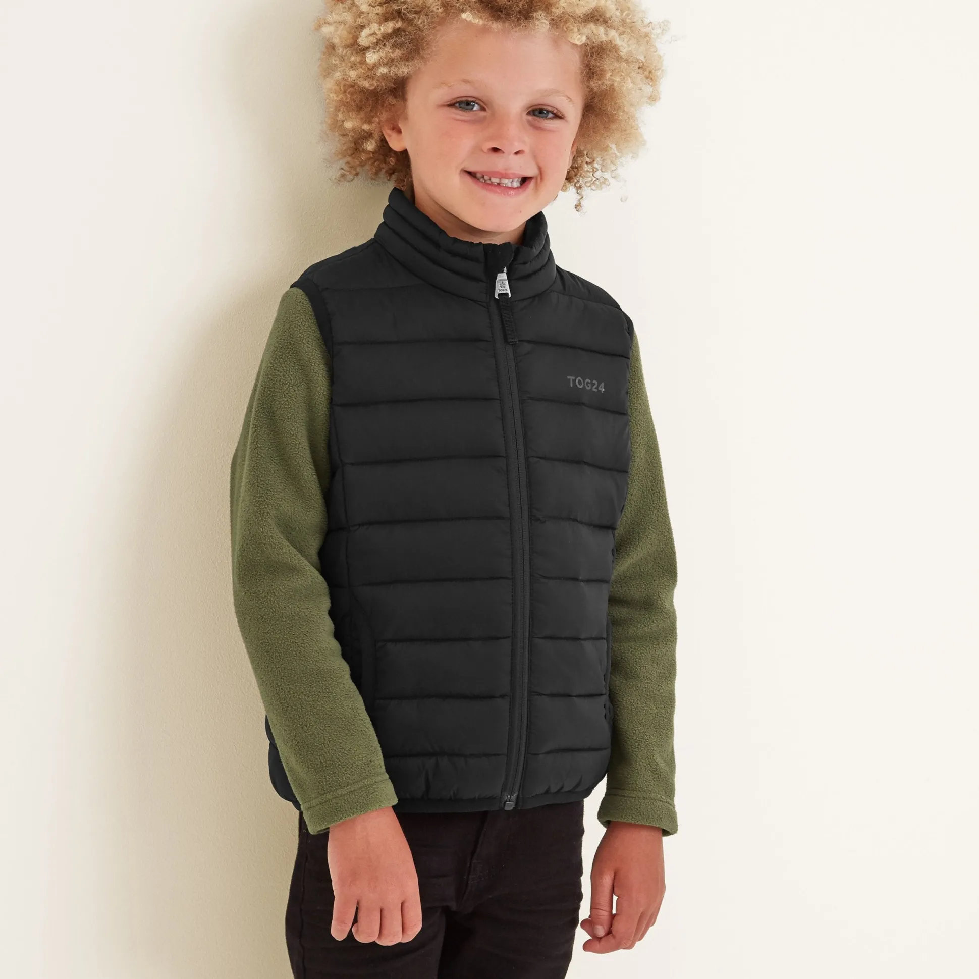 Gibson Kids Insulated Padded Gilet - Black