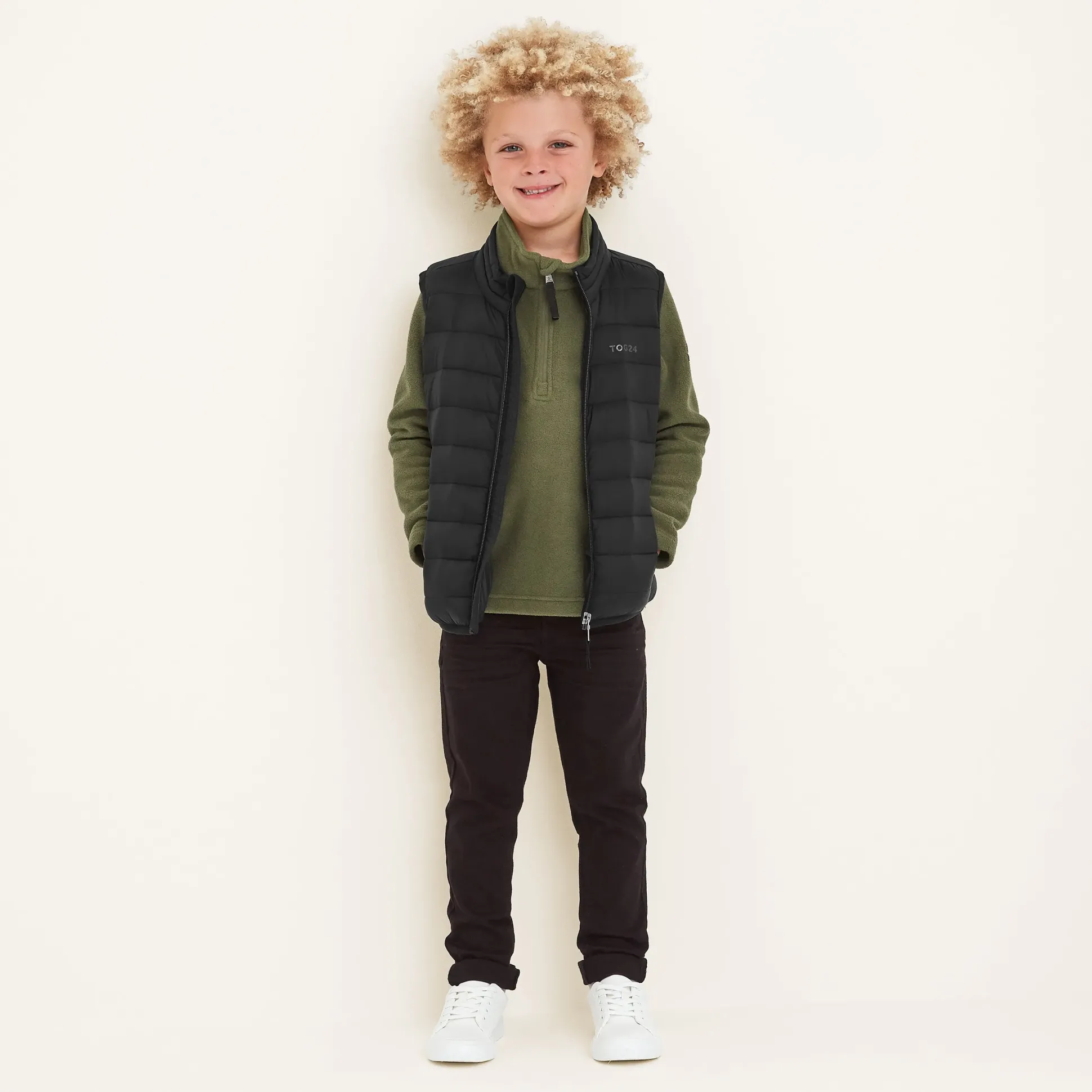 Gibson Kids Insulated Padded Gilet - Black