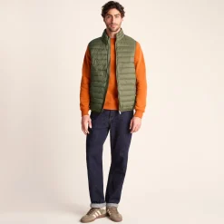 Gibson Mens Insulated Padded Gilet - Khaki