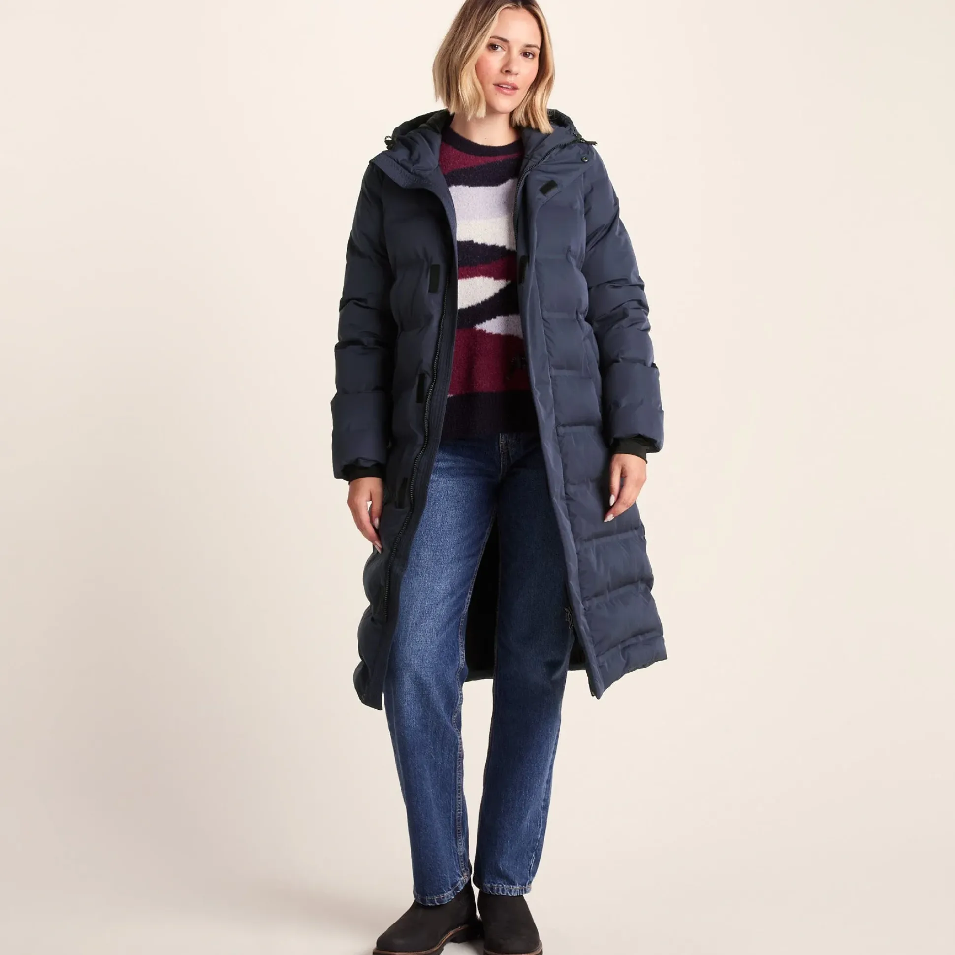 Glaston Womens Shower Resistant Insulated Parka - Dark Indigo
