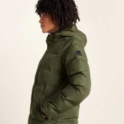 Glaston Womens Shower Resistant Insulated Parka - Dark Green