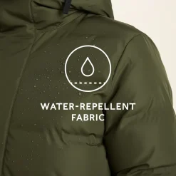 Glaston Womens Shower Resistant Insulated Parka - Dark Green