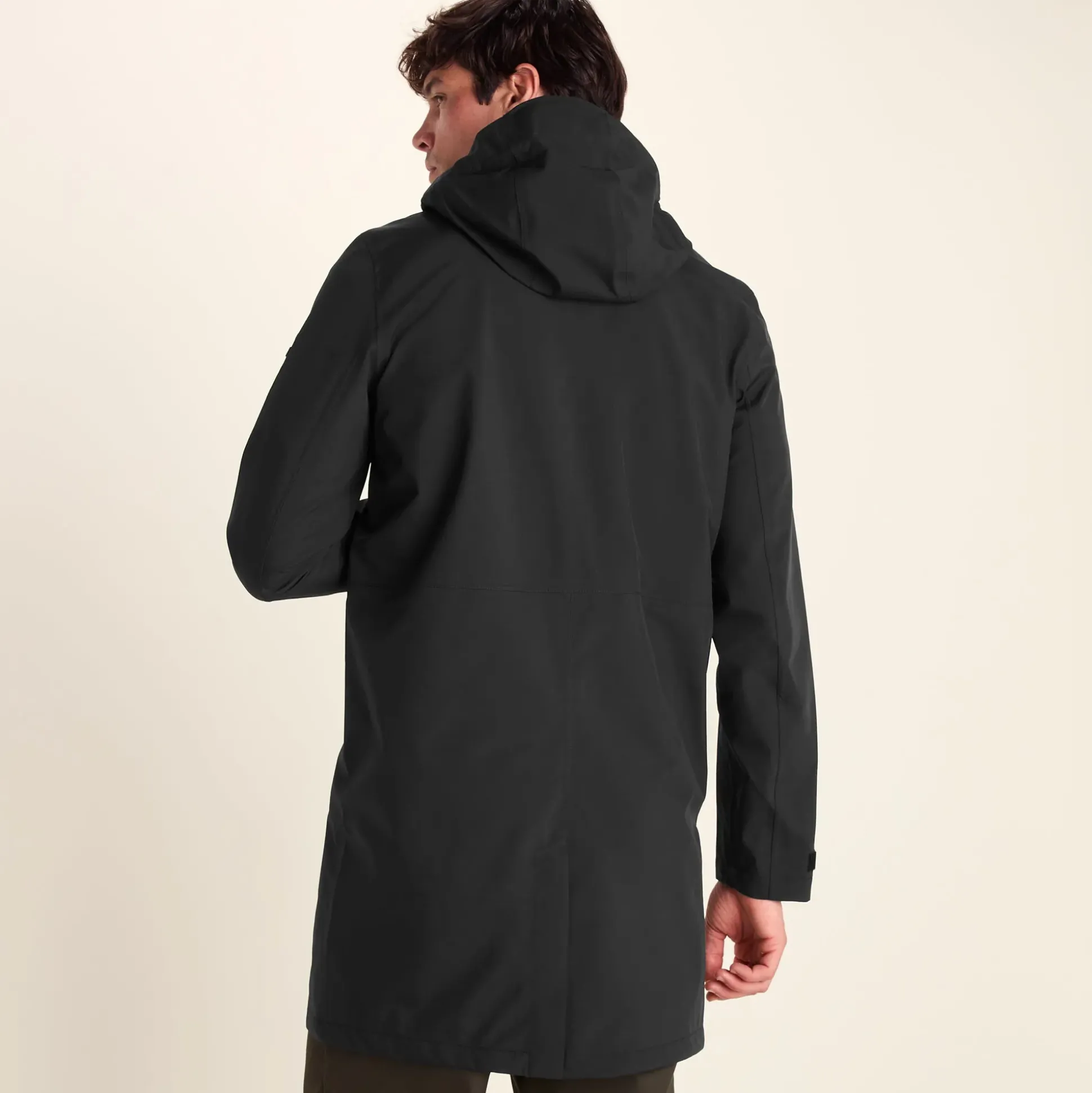 Glenton Mens Long Waterproof Jacket - Black