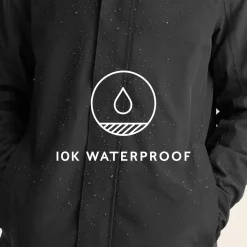 Glenton Mens Long Waterproof Jacket - Black