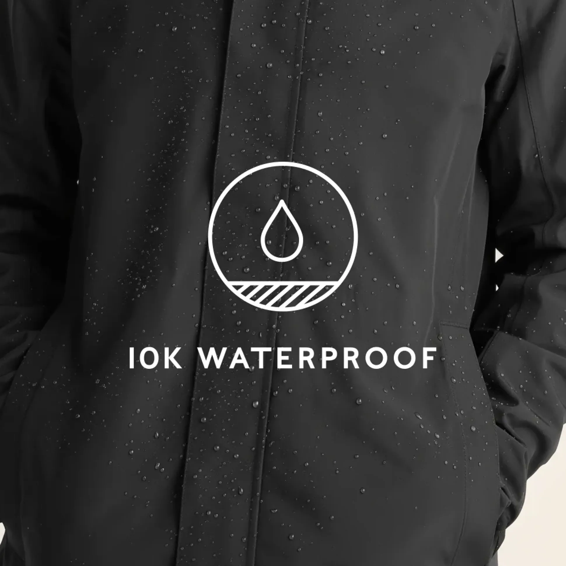 Glenton Mens Long Waterproof Jacket - Black