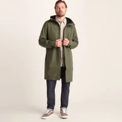 Glenton Mens Long Waterproof Jacket - Moss Green