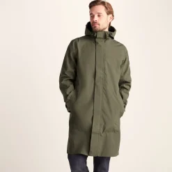 Glenton Mens Long Waterproof Jacket - Moss Green