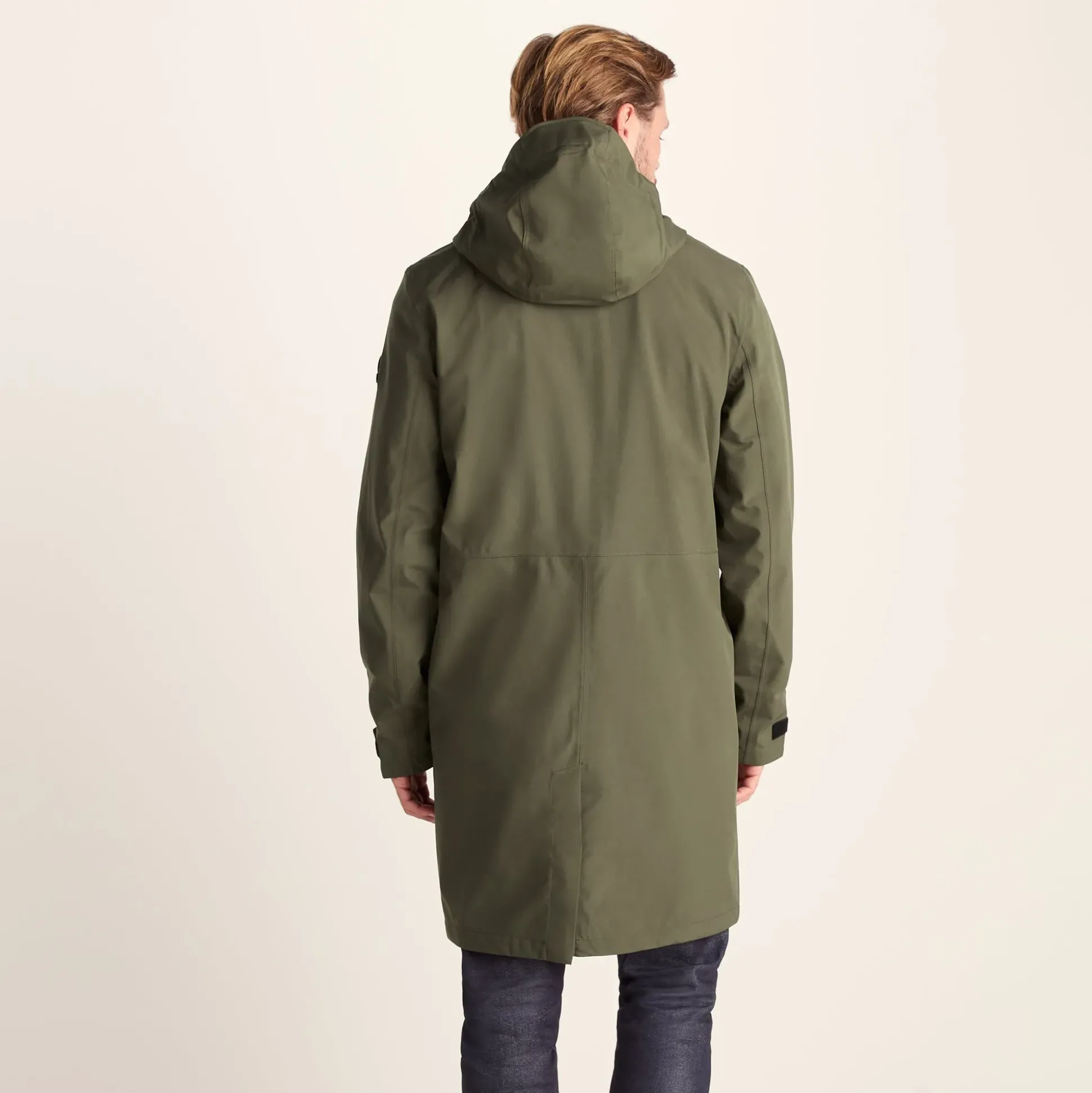 Glenton Mens Long Waterproof Jacket - Moss Green