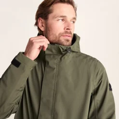 Glenton Mens Long Waterproof Jacket - Moss Green