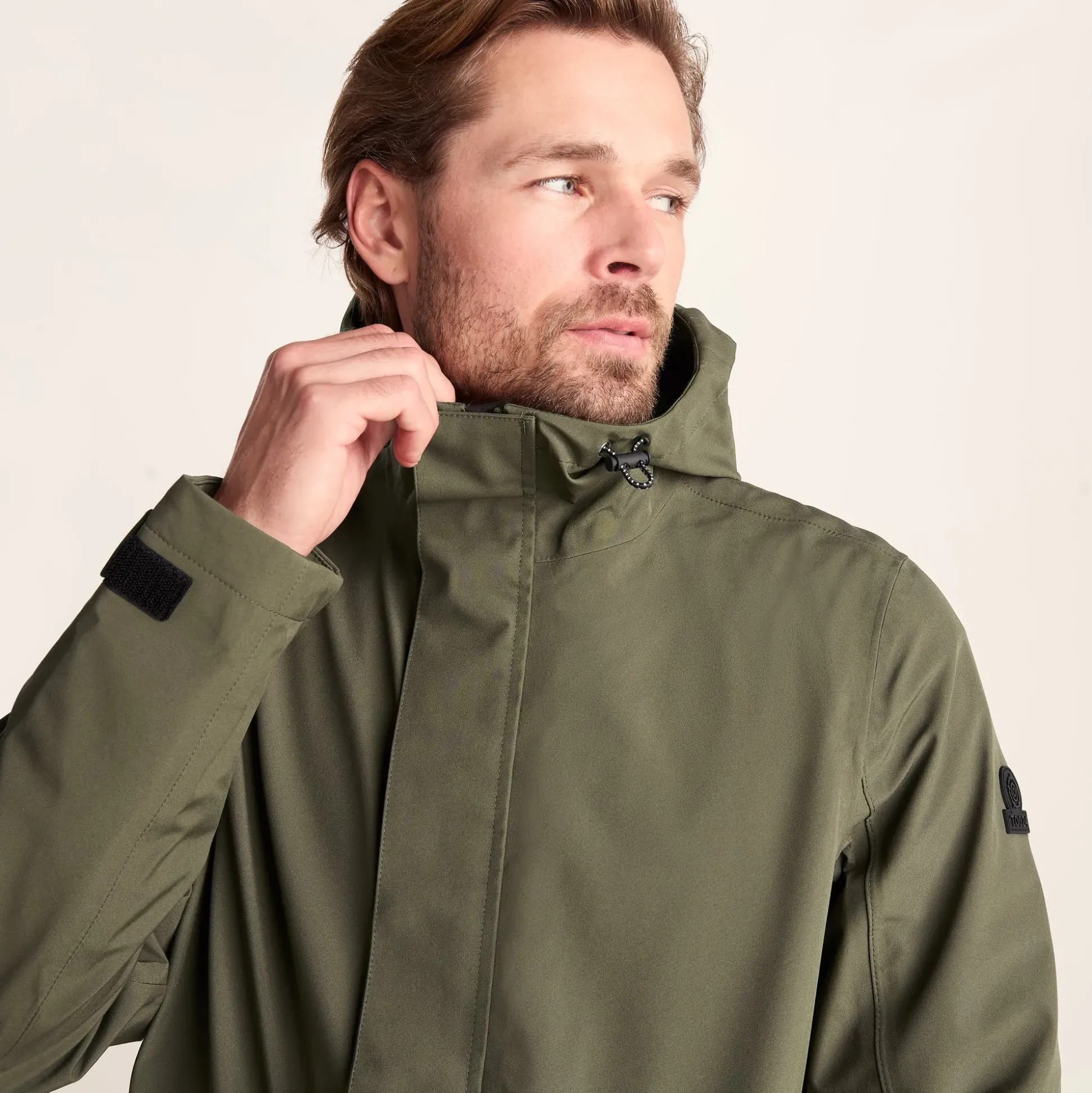 Glenton Mens Long Waterproof Jacket - Moss Green