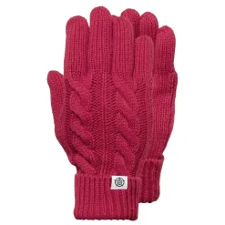Grouse Cable Knit Gloves - Cerise