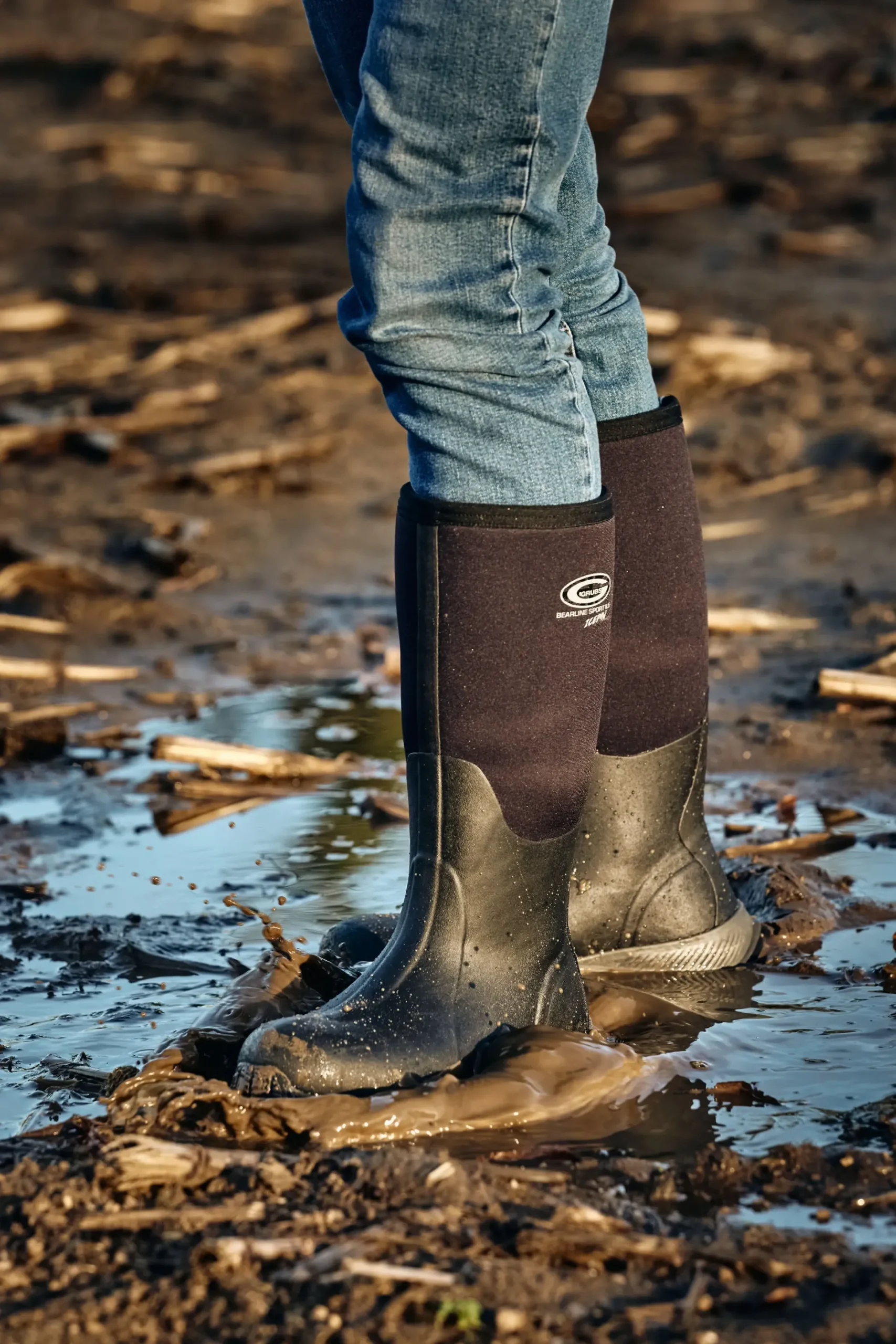 Grubs Boots Bearline 8.5 Unisex Wellington - Black