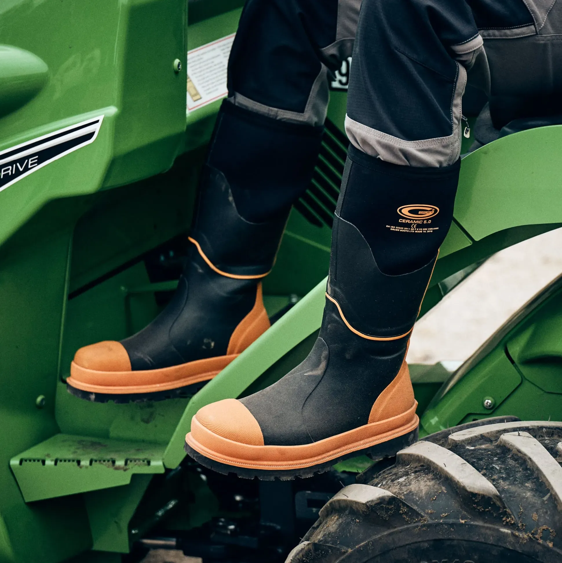 Grubs Boots Ceramic Safety Wellington Mens - Orange