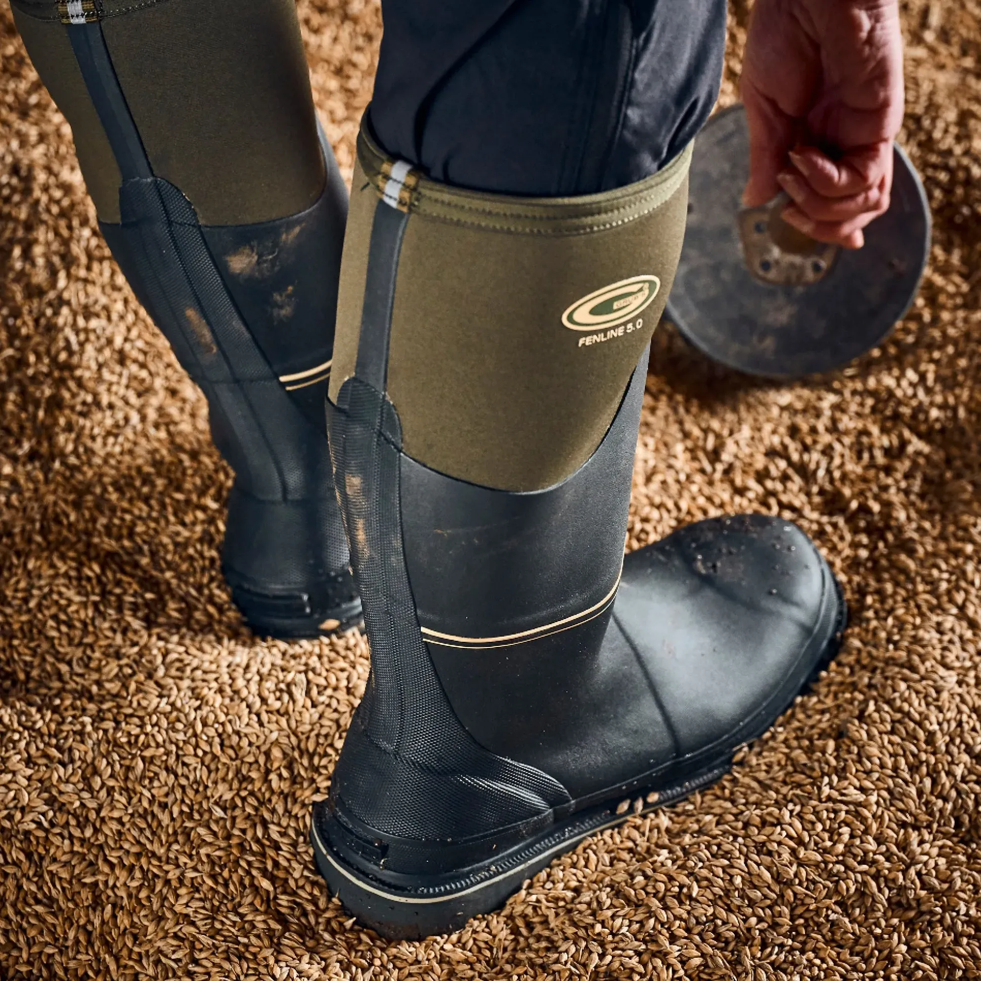 Grubs Boots Fenline Wellies Mens - Green