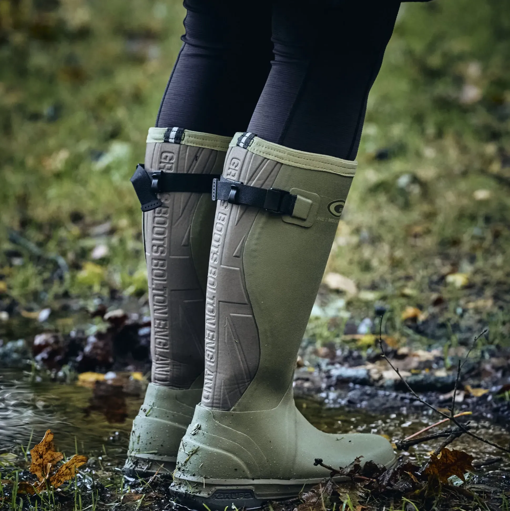 Grubs Boots Highline Unisex Wellies - Green