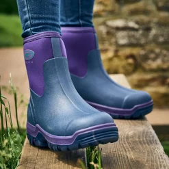 Grubs Boots Midline Mid Height Wellies Womens - Purple