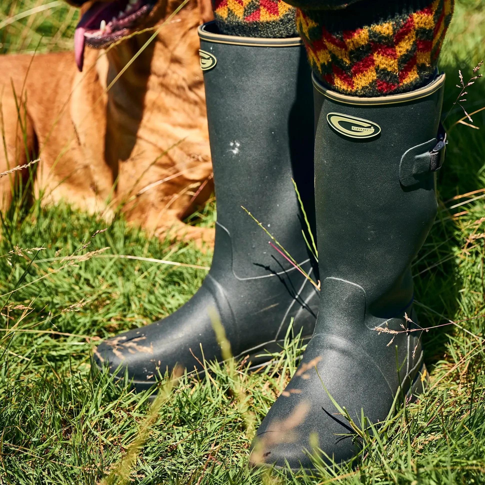Grubs Boots Speyline Wellies Mens - Green